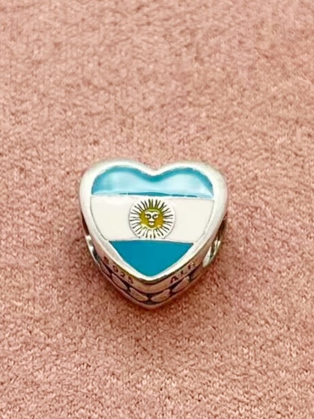 Pandora I Love Argentina Heart Charm